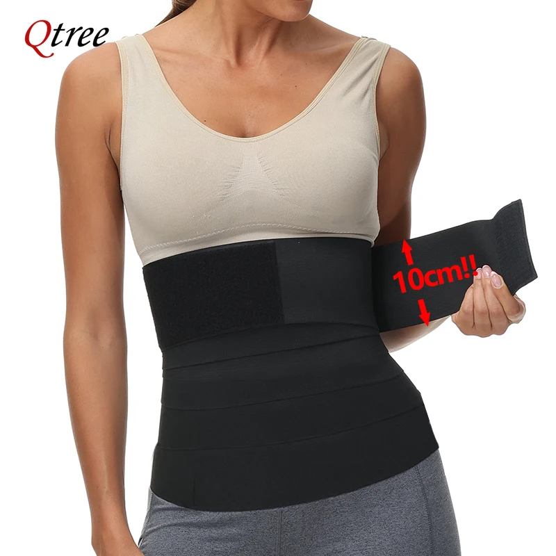 

Qtree Waist Trainer Snatch Me Up Bandage Wrap Women Slimming Sheath Tummy Bands Body Shaper Corset Belly Trimmer Belt Shapewear