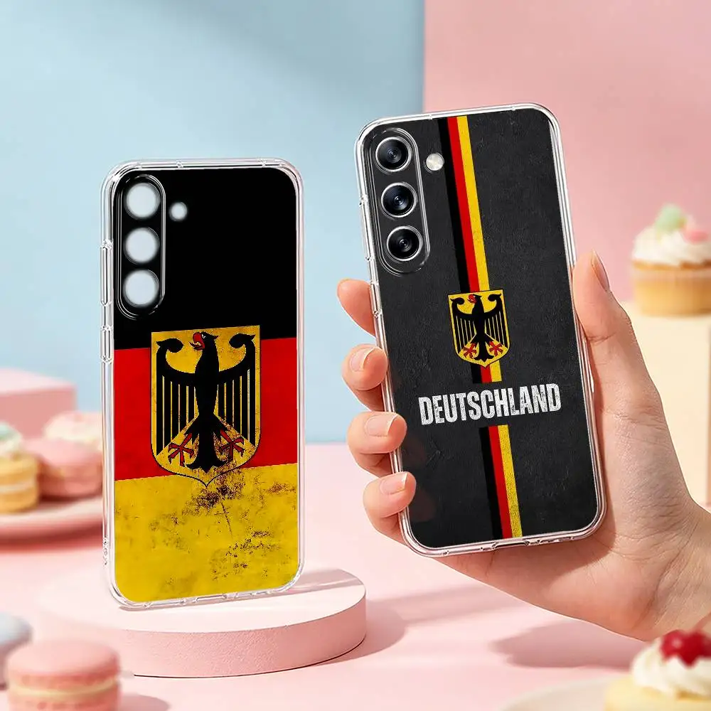

D-Deutsche F-Flagge Phone Case For Samsung Galaxy A91,80,73,72 ,71,53,52,32 ,31,22,21s,20,Transparent Soft Case