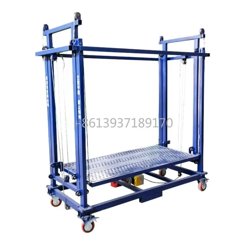 2-8m Remote Control Foldable Mobile Electric Lifting Scaffold Platforms Portable Electric Scaffold