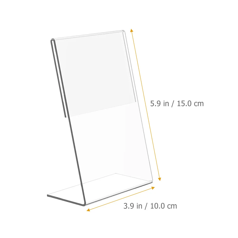 

12pcs Transparent Display Stands A6 Acrylic Sign Holders Table Number Frames For Hotel Restaurant Wedding Events Dust Proof