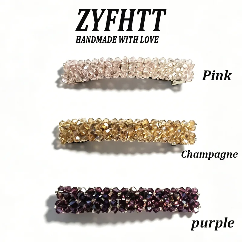 1/3 Stück ZYFHTT Strass-Metall-Haarspange für Damen, Elegante Seitenspange, Modische Mädchen-Haarnadel, Haaraccessoires – Detail 15