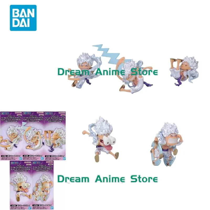 Bandai Original One Piece Anime Figure WCF Monkey D. Luffy Gear 5 Nika Action Figure Toys for Kids Gift Collectible Model