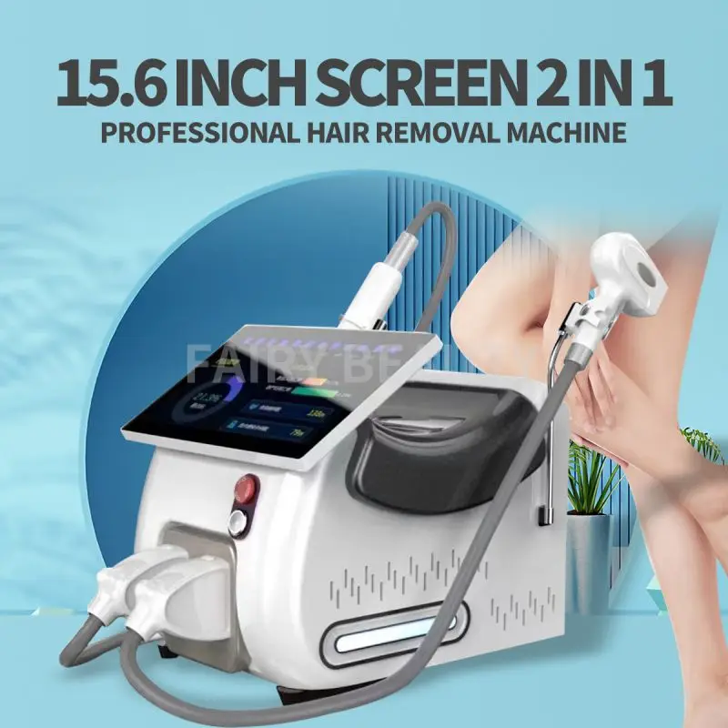 2 In 1 808nm Diode Hair Removal Machine Multi Wavelengths Nd Yag Tattoo Remove Painless Hair Remove Epilator For Beauty Salon