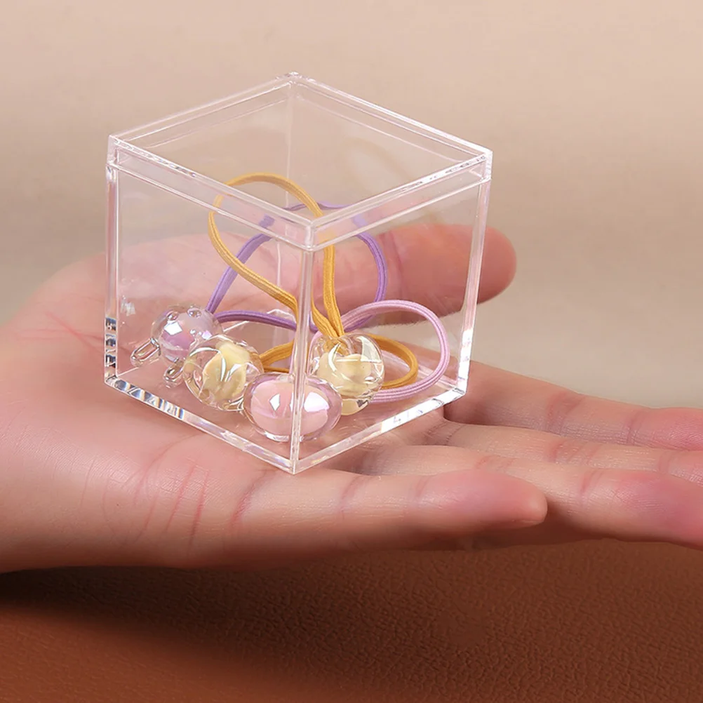 

12Pcs Transparent Display Case Square Cube 6.5cm Storage Box Collectibles Organizer Candy Display Cabinet Square Cube Case