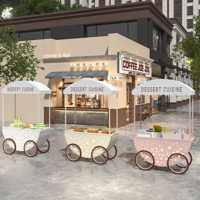 

Outdoor Mobile Stall Cart Brand Store Dessert Shop Promotional Display Night Market Snack