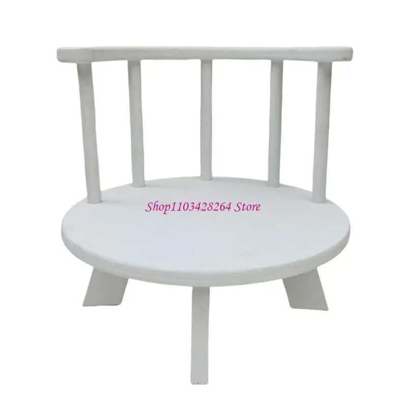 

Wooden Small Chair Decorative Stool for Newborns Photography Baby Posing Assist
