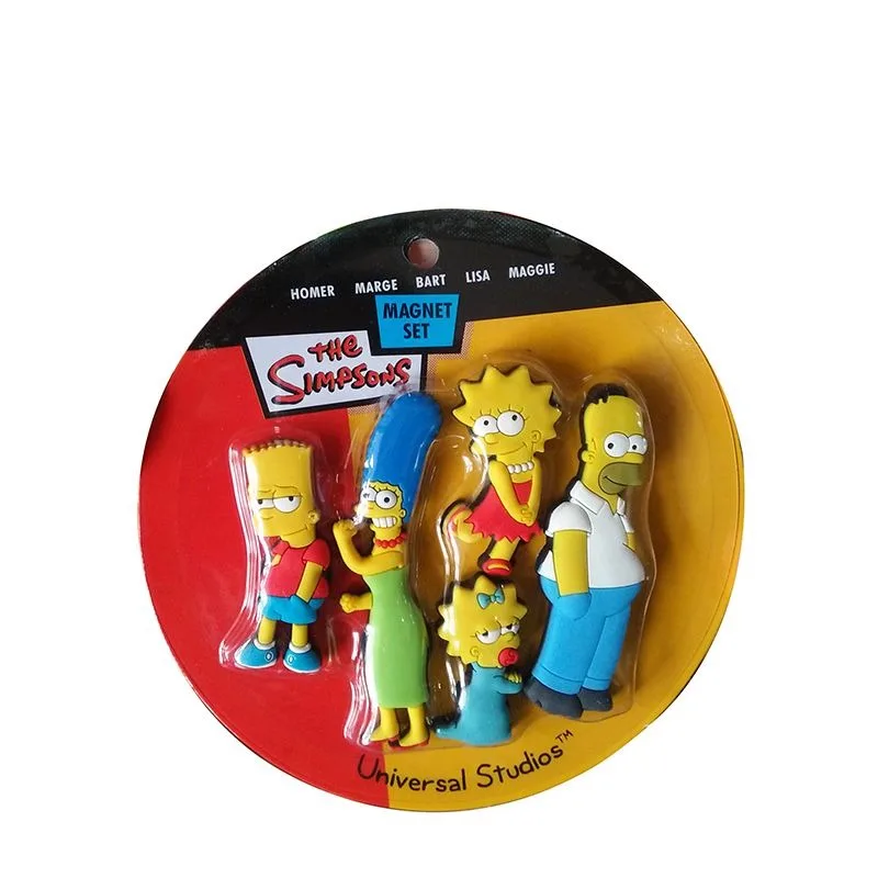Lindo Juego de Imanes para Refrigerador de Los Simpson, Calcomanías Magnéticas para Pizarra Blanca de Dibujos Animados, Imanes Decorativos Personalizados para el Hogar de Estilo Nórdico