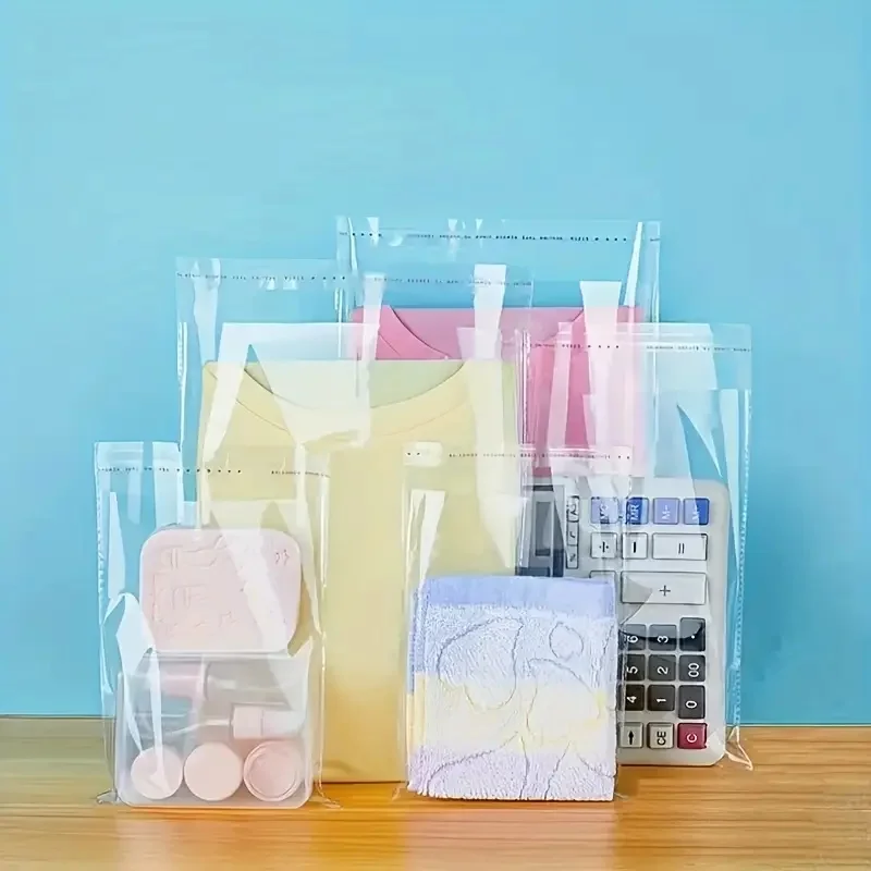 100PCS pieces Sealed and transparent packing. Product, candy - self-adhesive glass paper gift bag OPP Jewelry Bag