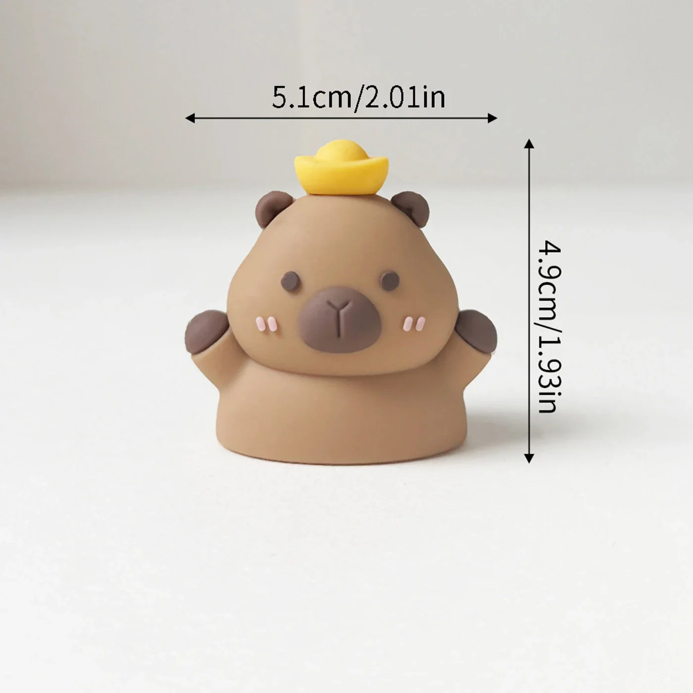 Trendiger Capybara-Kuchenfigur-Topper: Niedliche Tier-Desktop-Deko-Accessoires, vielseitiges Ornament für Babypartys und Kinderfeiern – Detail 5