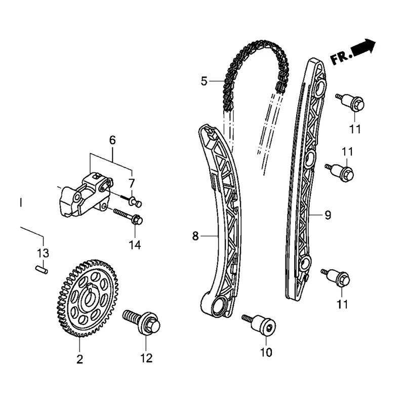 Timing Chain Kit TK9080 TK246 14401-RNA-A01 14520-RNA-A01 14530-RNA-A01 TK9080 TK246 Parts For Honda Civic 1.8L L4 2006-2015