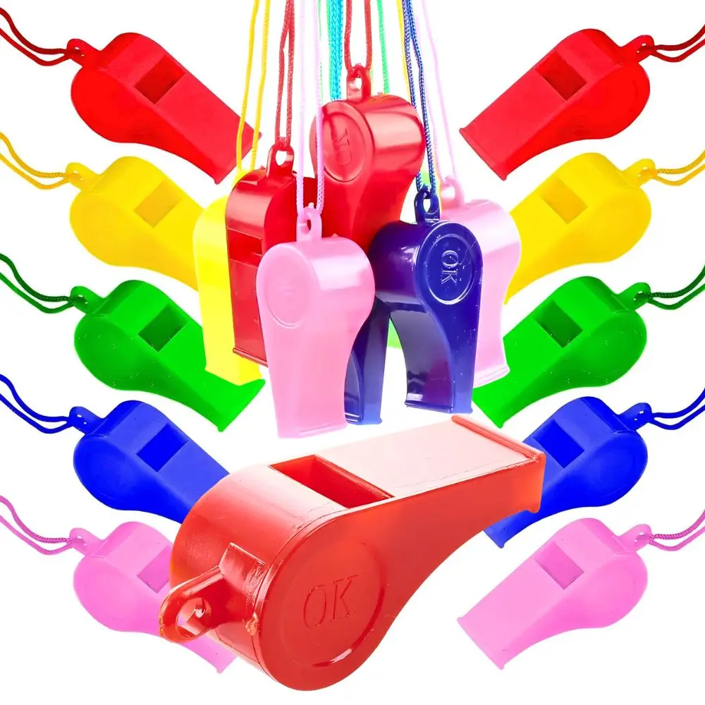 

5/16pcs 5cm Plastic Whistles, Random Color HighPitch Durable Referee Sports Whistles for Game Coaching, PE Class YMY