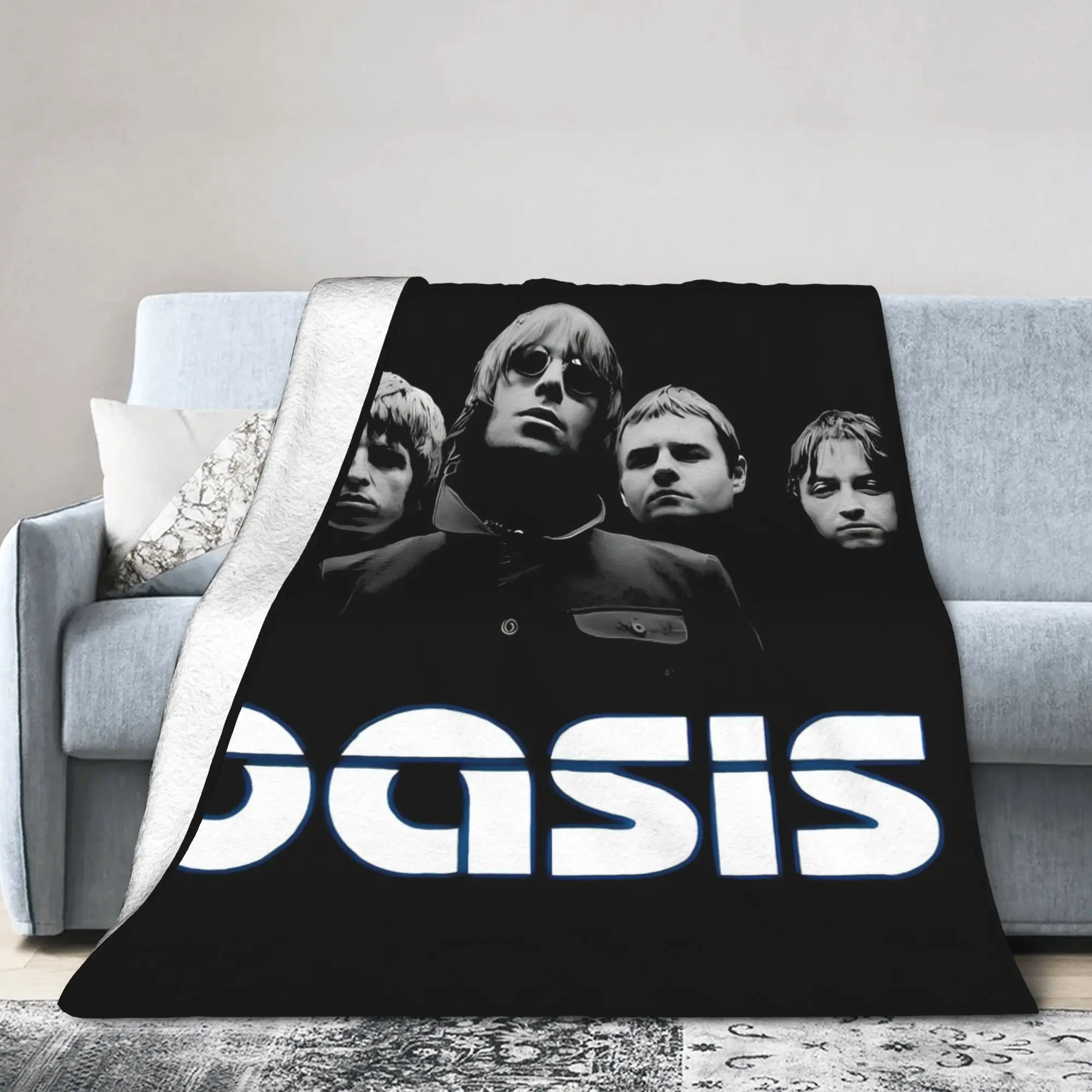 Definitely Maybe  Rock Band Albums Blanket O-Oasis Fleece Throw Blanket Bed Sofa Decoration Ultra-Soft Warm Bedspread