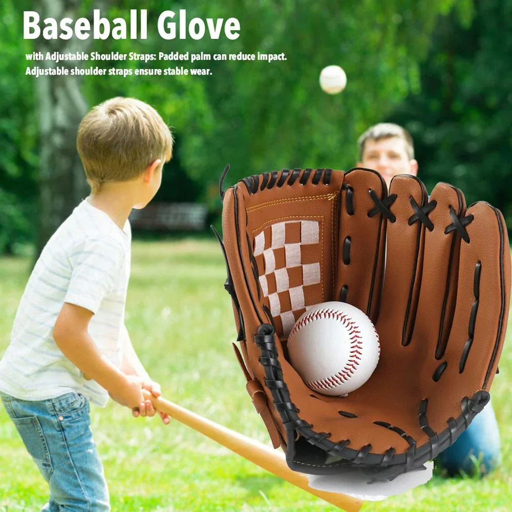 Outdoor Sport Baseball Glove Catcher, Softball Training, Practice Equipment, Left Hand for Kids, Teenagers, Adults