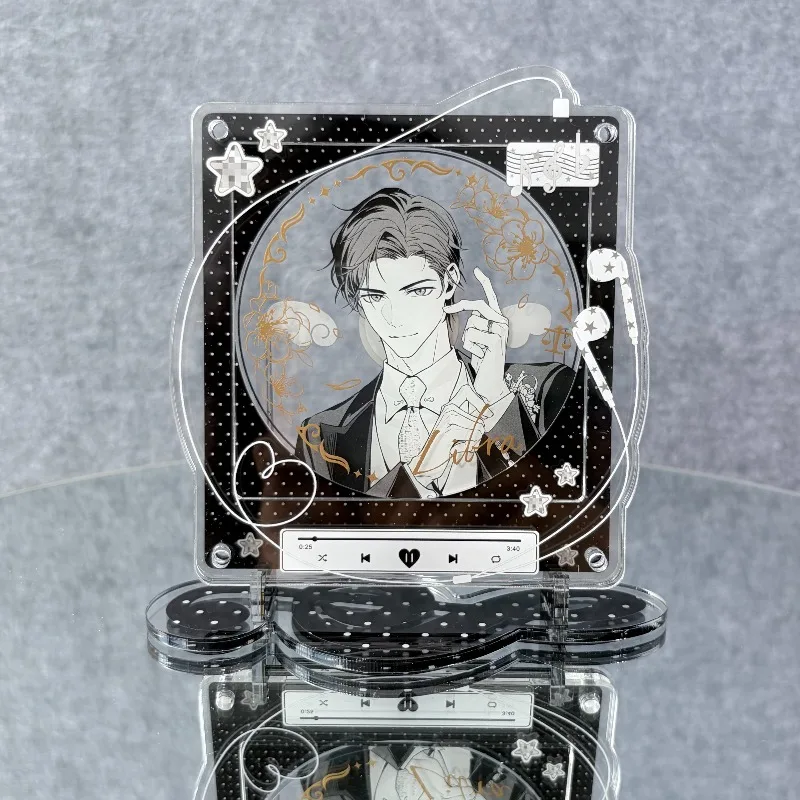 CD Record 58/65/75mm Acrylic Badge Display Stand, Cute Magnetic Single & Dual Pin Scene Holder, for Anime Kpop Merch Desk Decor
