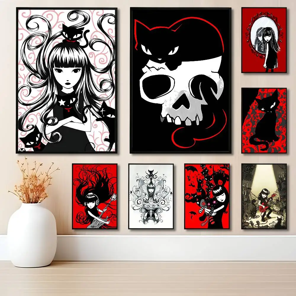 

E-Emily The S-Stranges Club Bar Paper Vintage Poster Wall Art Painting Bedroom Study Stickers