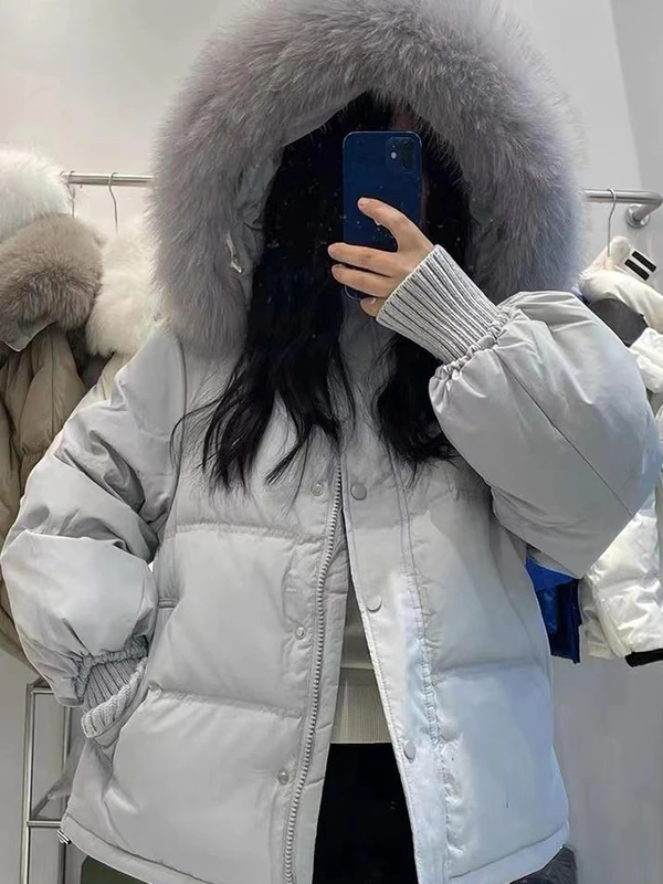 

Oversize Bread Sle down Cotton Jaet Women's Winter Coat Medium Length Thi Cotton Padded Coat Trendy New 2025