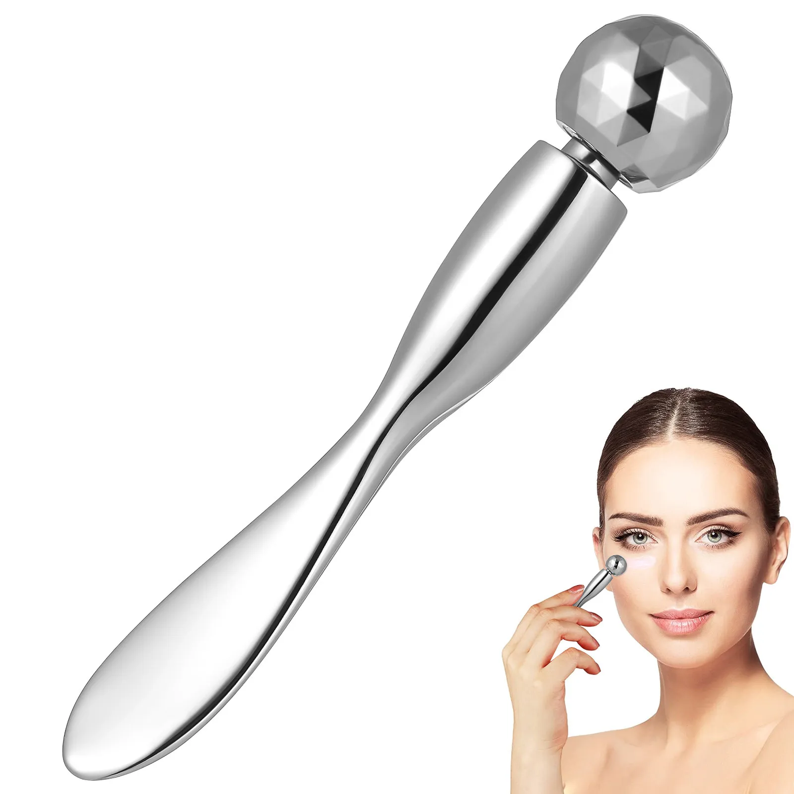 

1 шт. Массажер для глаз из цинкового сплава, легкий, для снятия усталости, улучшения метаболизма, косметический ролик