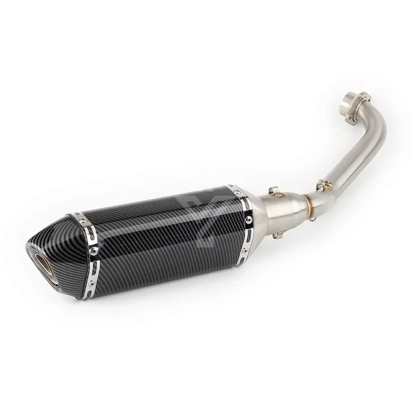 Slip‑on Motorcycle Escape Exhaust Muffler with Header Link Pipe Fit for Suzuki Burgman 400 Skywave 400 AN400 2006‑2016