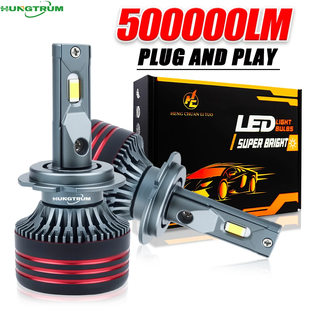 

2PCS H7 H4 H11 LED Headlight 6000K H8 H9 9005 9006 HB3 HB4 500000LM Super Bright Led Lights for Car Wireless With Fan Fog Lamps