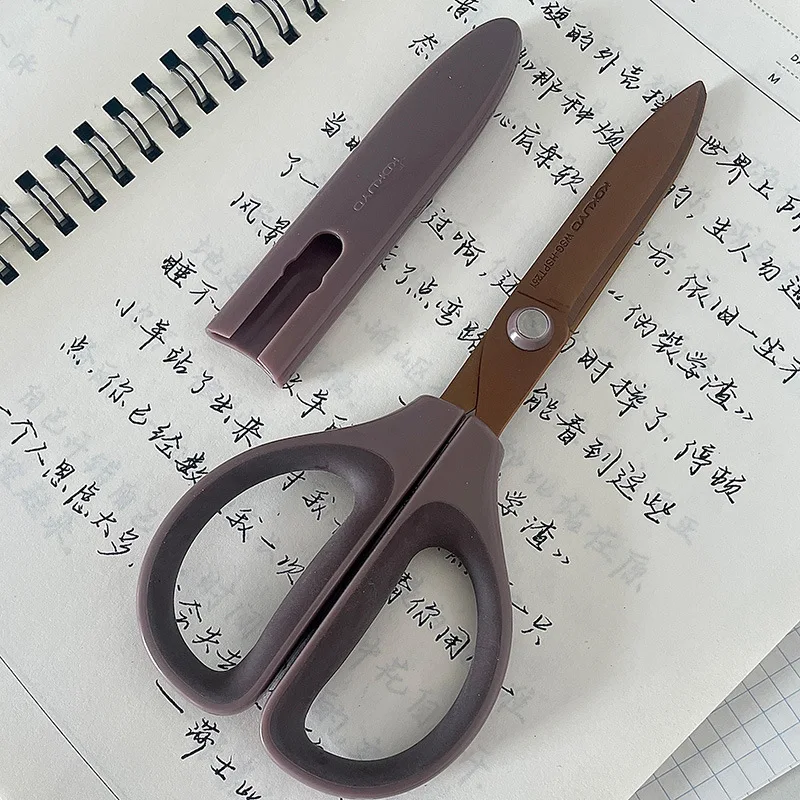 Japan KOKUYO Portable Scissors Multi-function Student Stationery Fluorine Coating&Titanium Plated Safe Hand Paper Cuttings Tool