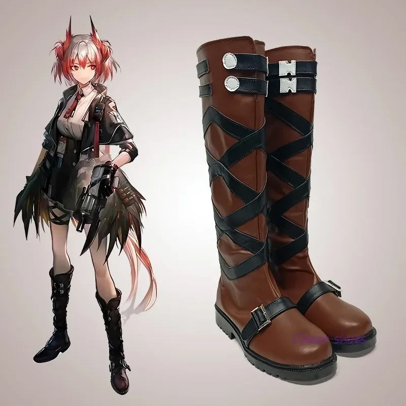 Game Arknights Fiammetta Cosplay Shoes Yae Sakura Women Boots Comic Halloween Party Cosplay Costume Prop Anime  Shoes