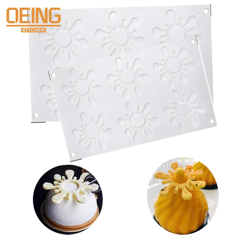

Sun Wreath Cake Silicone Mold DIY French Mousse Dessert Plug-in Chocolate Pastry Decoration Baking Mold Kitchen Accessories