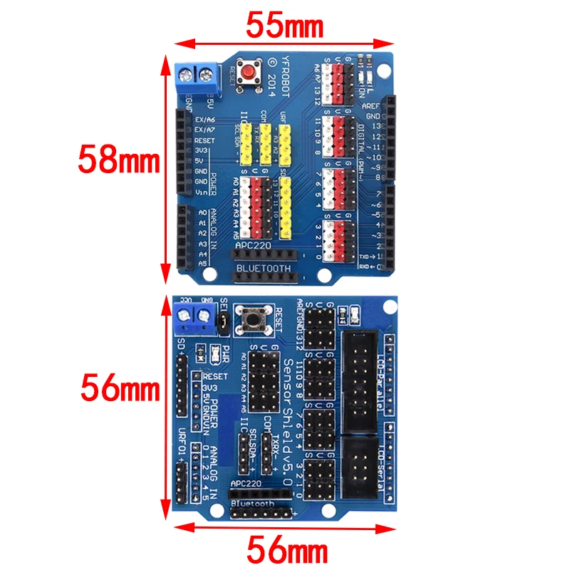 V5 Sensor Shield Expansion Board Shield For Arduino UNO R3 V5.0 Electronic Module Sensor Shield V5 expansion board