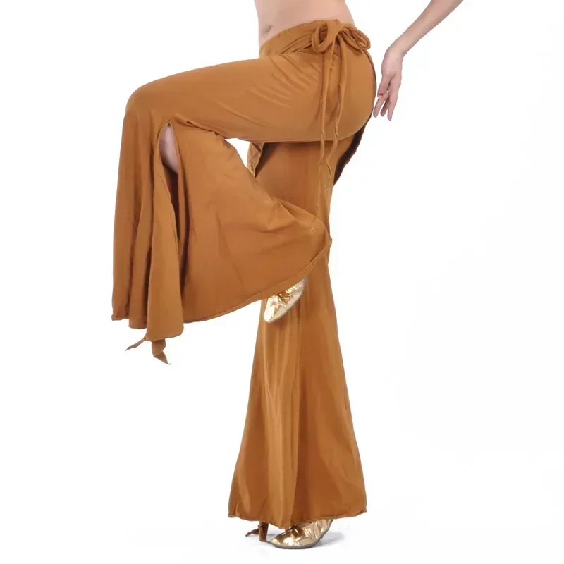 Women Tribal Belly Dance Pants Belly Dance Harem Pant Adult Side Opening Trousers Practice Dance Costume