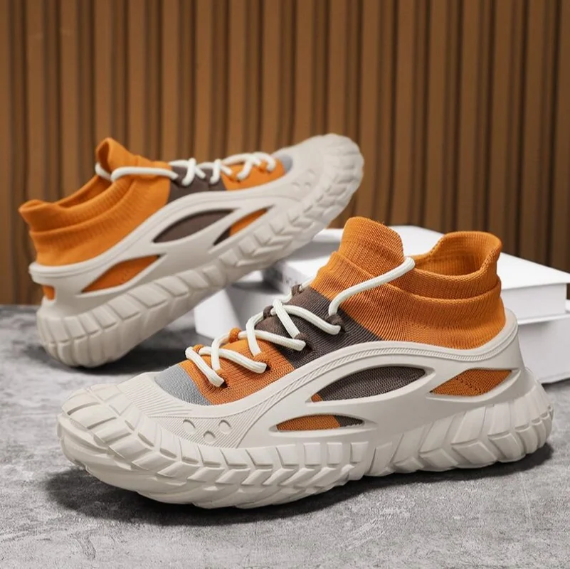 2026 Flying Woven Men's Sneakers Spring Breathable Lazy Shoes A Slip-on Casual Sports Sneakers  with Men's Casual Shoes
