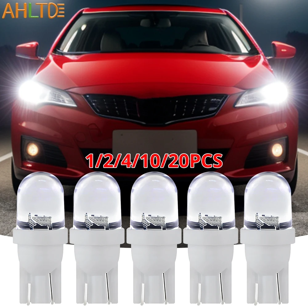 

1/2/4/10/20Pcs T10 W5W 194 LED Bulb 12V 1SMD 5050 Car Wedge Dashboard Dome Reading Lights Auto Trunk License Plate Parking Lamp