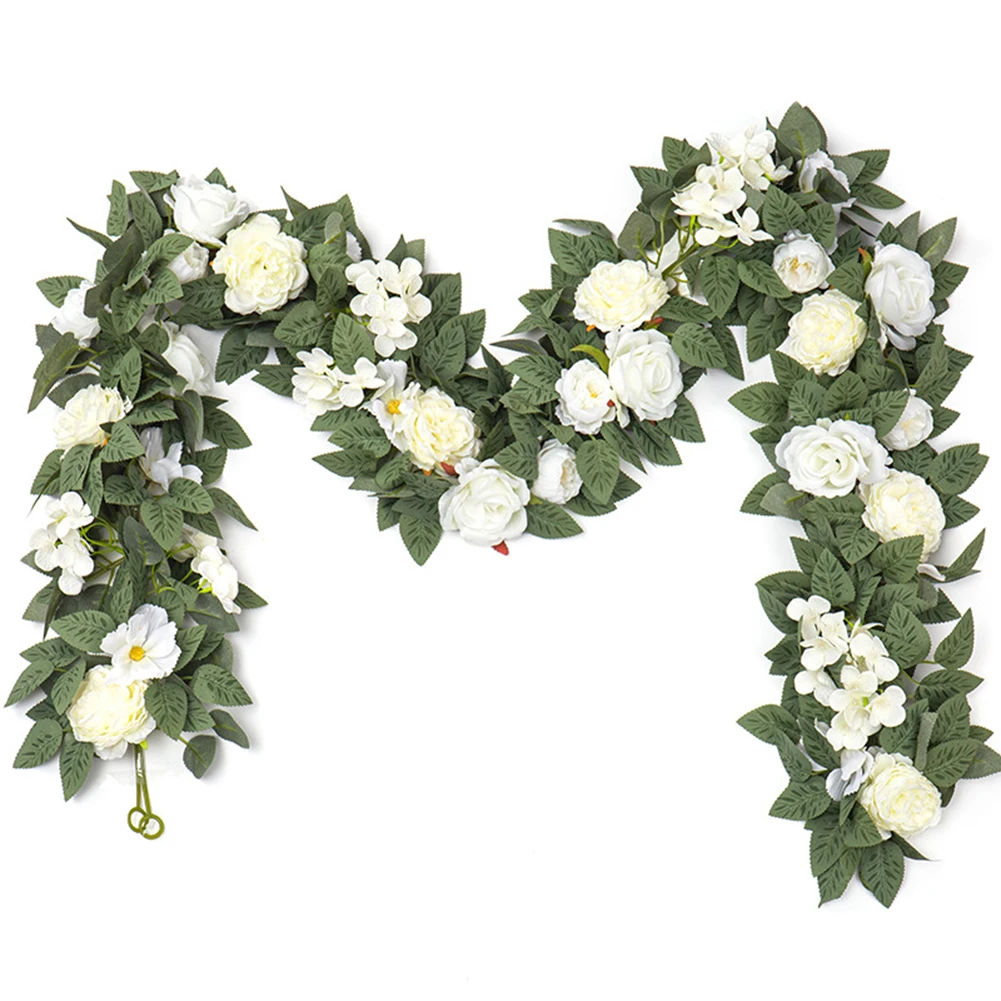 Artificial Vine Archway 170cm 100cm Green White Pink Flower Garland For Wedding Party Outdoor Garden Decor Entrance