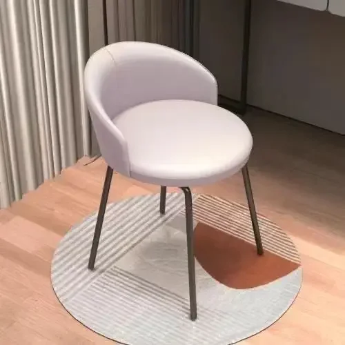 

Nordic Chair Girls Bedroom Dressing Stool Makeup Chair Light Luxury Small Armchair Living Room Furniture Chairs Pu Leather Stool