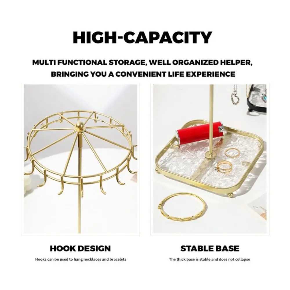 

Fashion Rotatable Desktop Jewelry Rack Detachable Minimalist Display Rack Earrings Organizer