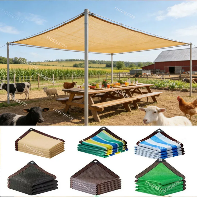 Outdoor-Garten-Sonnenschutznetz, Terrassen-Sonnenschutz, Camping-Sonnenschutznetz, UV-Schutz, HDPE-Sonnenschutzgewebe