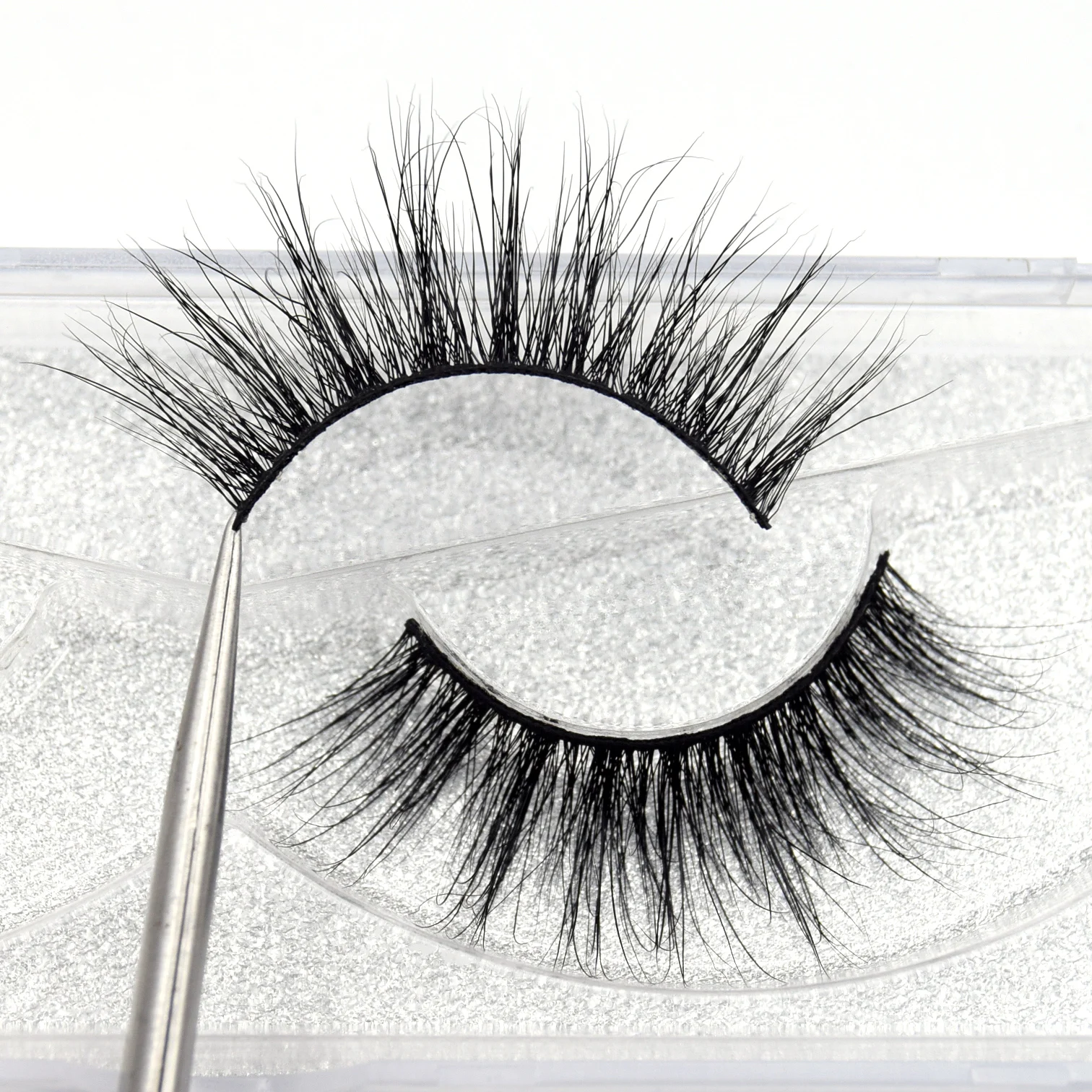 Visofree Natural 100% Handmade False Eyelashes Strip Mink Eyelashes Cruelty Free Reusable Lashes Thick Long 3D Mink Lashes D03