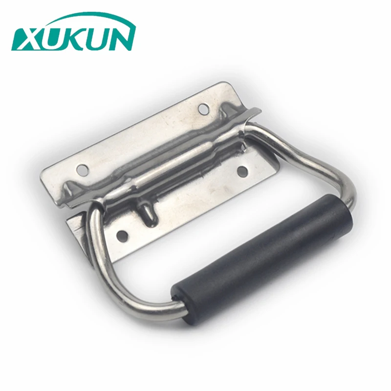 XK661 Stainless steel large chassls spring pull handle toolbox foldng handle 130mm*99mm*14mm  10pcs