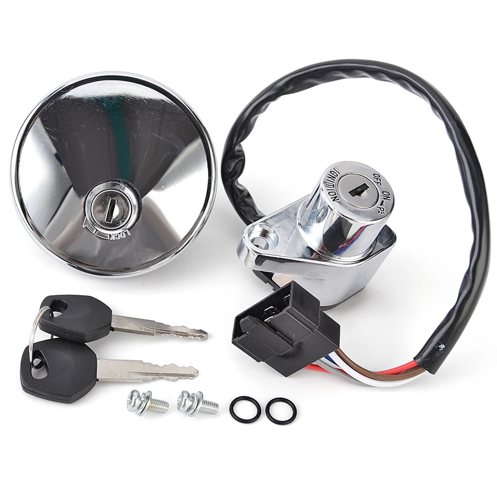 Fuel Gas Cap Ignition Switch Key For Kawasaki VN 400 800 Vulcan II Classic Drifter / EN 500 Vulcan LTD / VN400 VN800 EN500