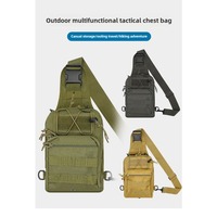 Tactical Shoulder Bag 600D Waterproof Oxford Small Breast Bag Outdoor Sports Strap Backpack Suitable for Hunting Hiking, Camping
