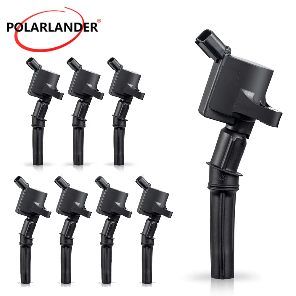 

8Pcs Curved Boot Ignition Coil Pack DG508 C1454 C1417 FD503 for Ford Lincoln Mercury 4.6L 5.4L V8
