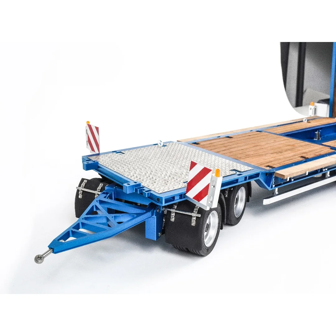 CUT Metalen 1/14 4 Assen RC Hydraulische Volledige Trailer Afstandsbediening Trailers met Lichte Achterklep voor Tractor Truck Dumper Auto Model