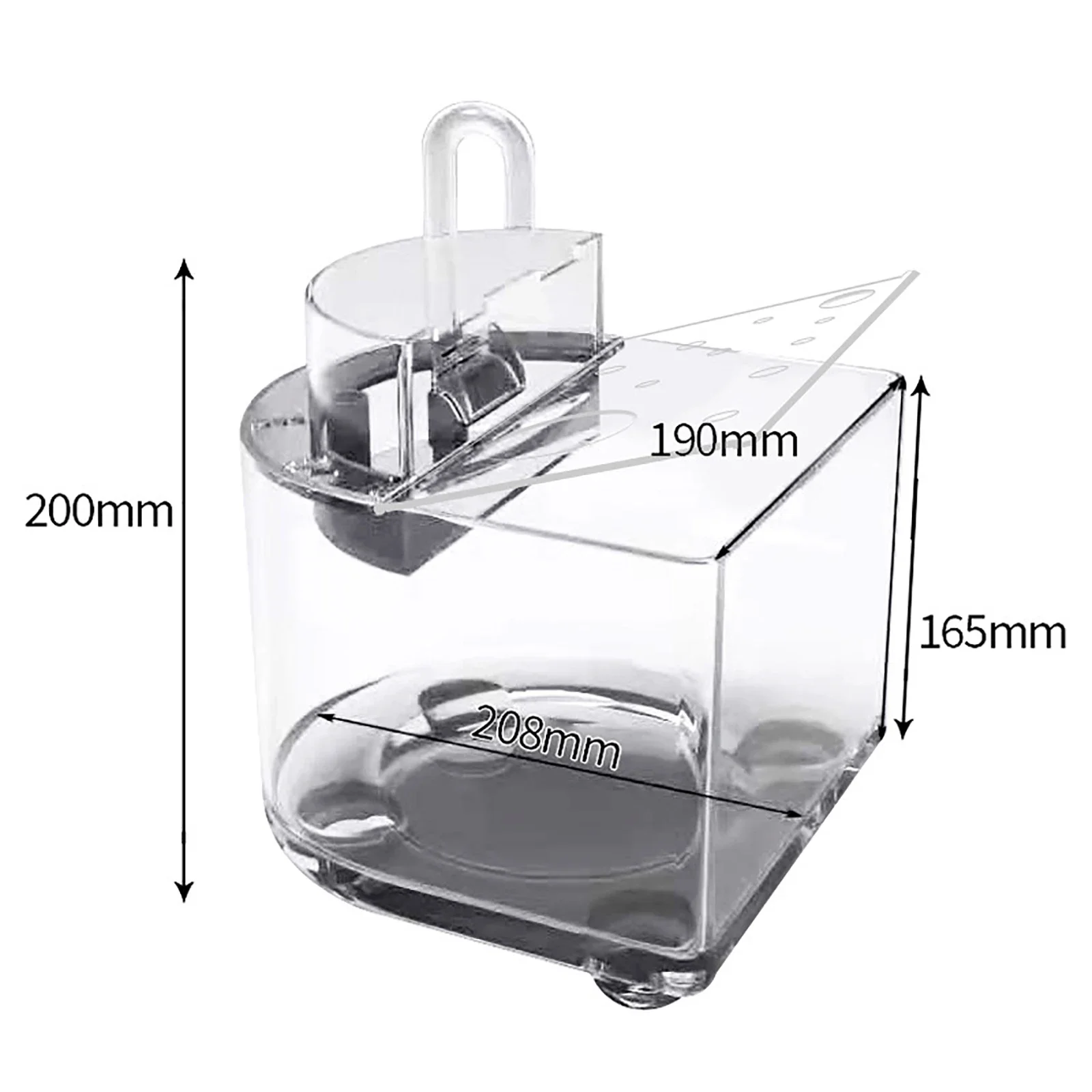 Mini Acrylic Aquarium Transparent Fish Keeper Fishbowl Portable Desktop Fish Tank Betta Tropical Fish Quiet Pump Filter Cotton