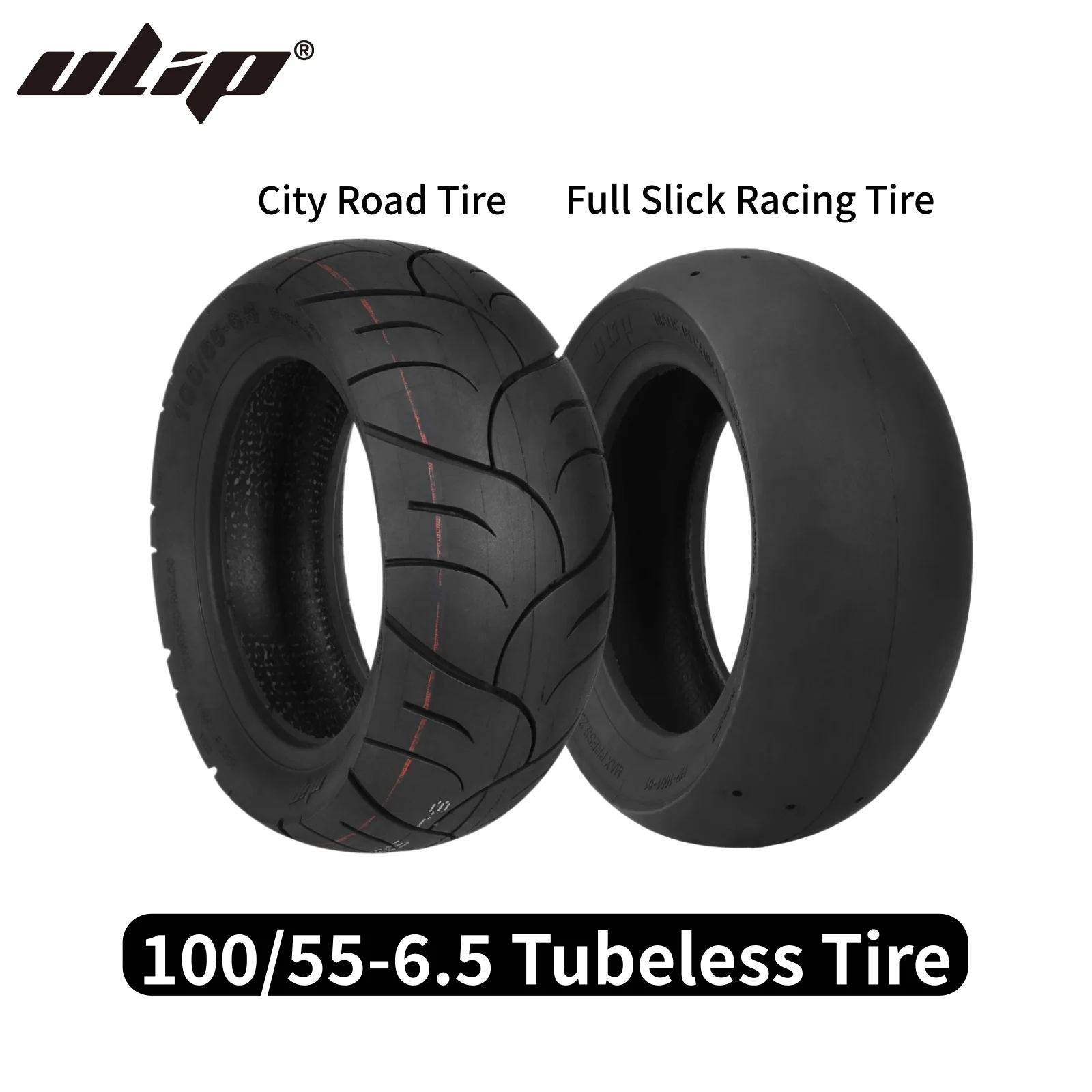 Шина ULIP 100/55-6.5 City Road Slick Vacuum, цельнолитая бескамерная, для электросамокатов Dualtron Ultra2, THUNDER 2, Kaabo Wolf Warrior