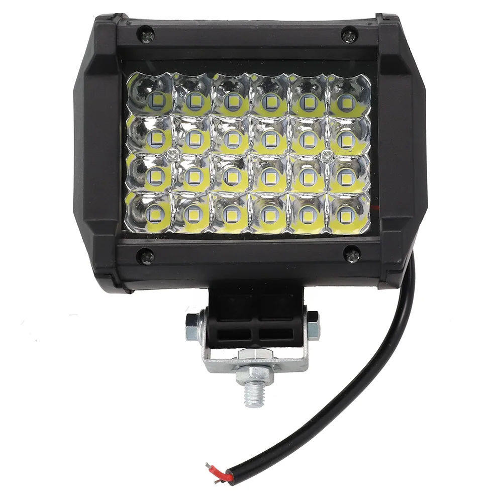 1Pcs LED Light With Accessories 4inch 72W LED Work Light Bar Sport Combo Lamp White For Offroad Driving Truck Tractor Boat Truck
