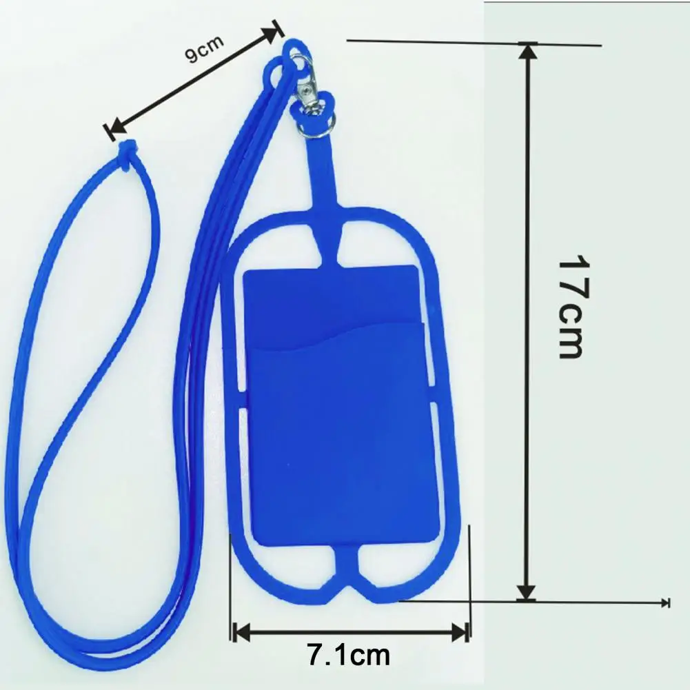 Silicone Anti-Roubo Cordão do Telefone Móvel, Suporte do Cartão Lanyard, Anti-Fall, Leve, Pescoço Pendurado Strap, Junta