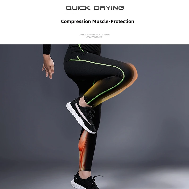 Kids Boys Sport Pants Tights Compression Training Leggings Boy Children\'s Soccer Training Sweatpants Quick-Dry Workout Outfit