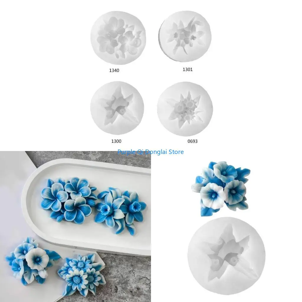 L21E Portable Silicone Mold For Crafting Realistic Flower Scented Decoration