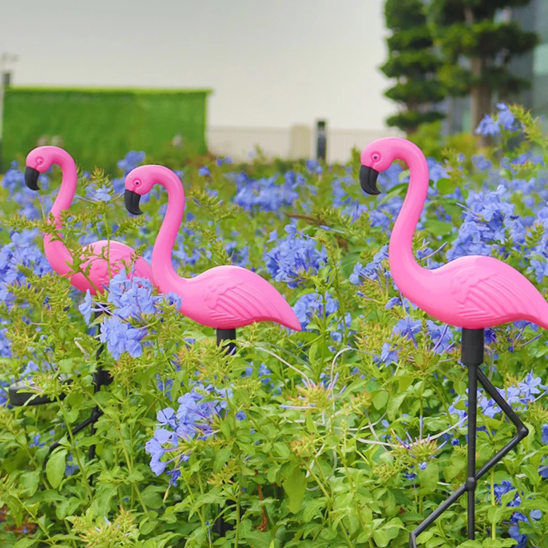 3 szt. Solar Flamingo lampa gruntowa Patio na świeżym powietrzu dekoracja ogrodowa Led symulacja dekoracji światła