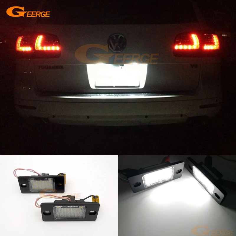 

For Volkswagen VW Touareg 7L Passat B5.5 Golf V 5D Tiguan 5N No Error Ultra Bright Led License Plate Lamp Light