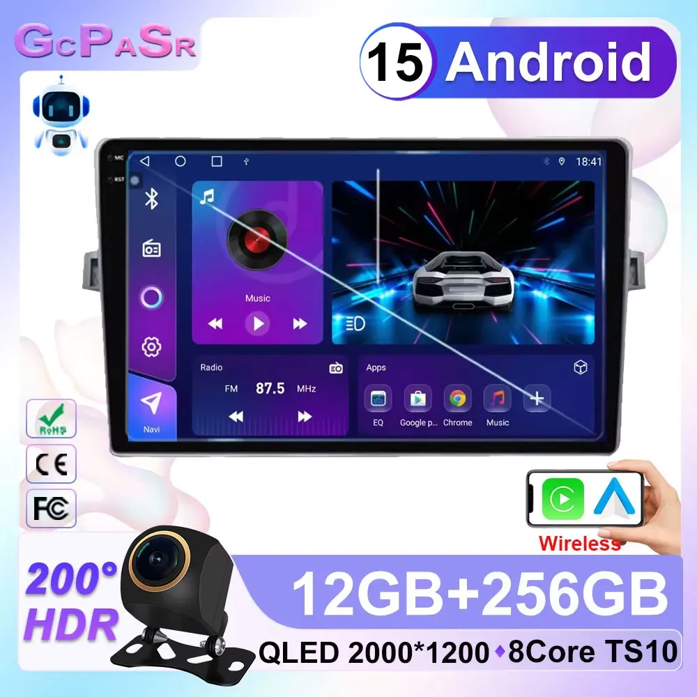 

Car Radio Multimedia Video Player For Suzuki SX4 2006-2013 Carplay Android Auto Autoradio GPS 4G WIFI DVD Head Unit Android 15