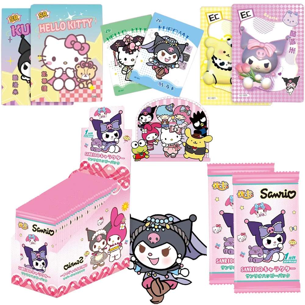 

Оптовая продажа, оригинальная карта Hello Kitty Sanrio Kuromi, полный набор, аниме редкий герой, коллекционная карта, детская игрушка на день рождения, подарок